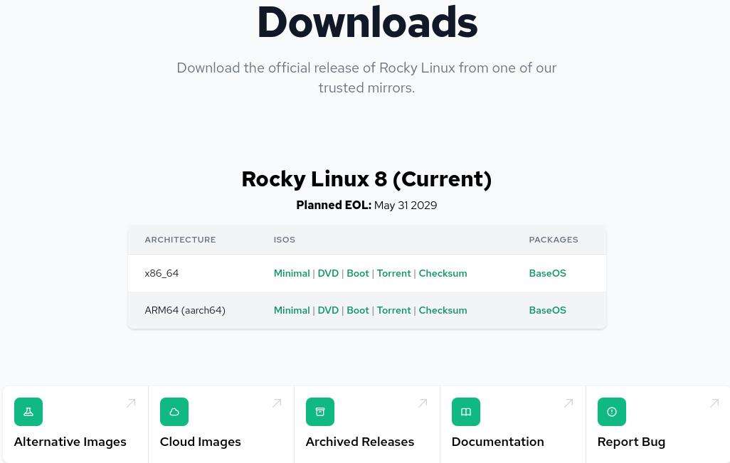 Rocky Linux 다운로드